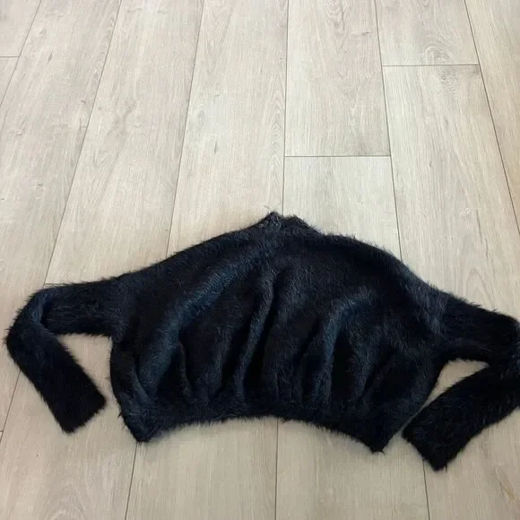 Anthropologie Knitted & Knotted Fuzzy Sequin Cardigan size xs - Picture 5 of 8